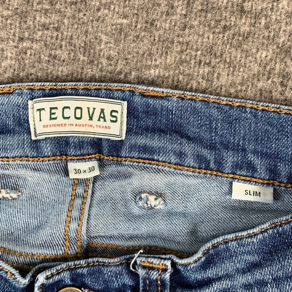 Tecovas Jeans Men 30x30 Slim Western Gaucho Ranch Cowboy Medium Blue